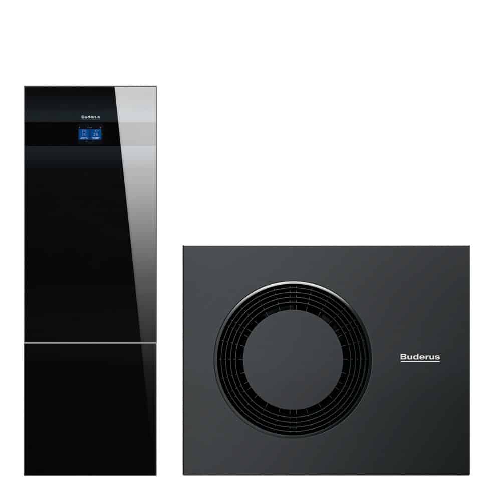 Buderus Wärmepumpen-Komplettsystem mit Innen- und Außeneinheit – effiziente Komplettlösung für Neubau und Sanierung.